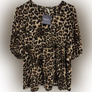 Leopard Print Top NWT